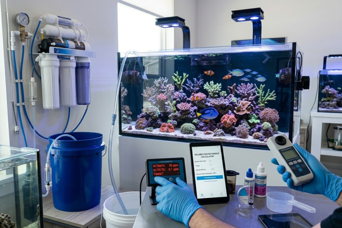 Calculadora para cambio de agua, rebajar nitrito o nitrato